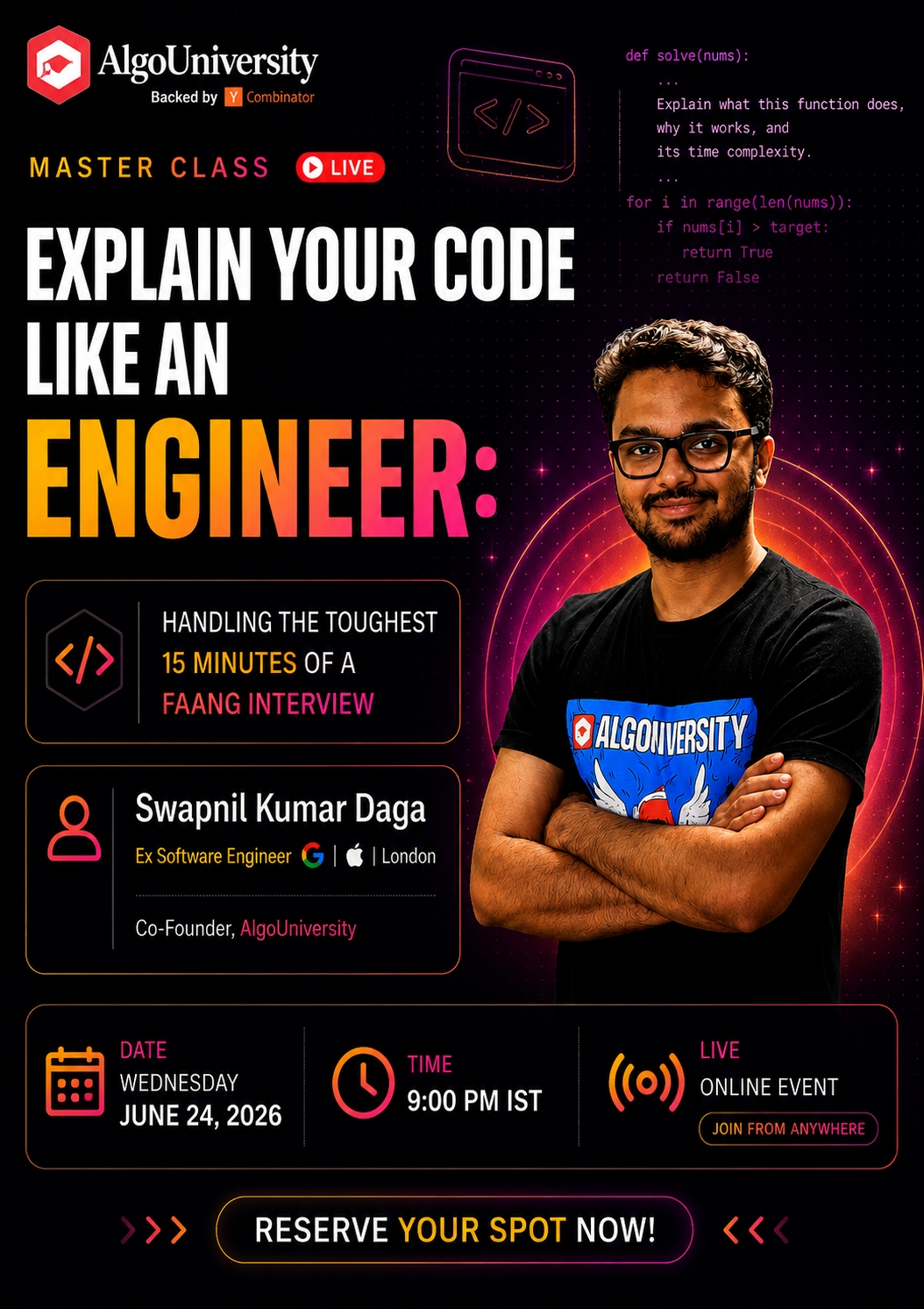 Explain Your Code Like an Engineer: Handling the Toughest 15 Minutes of a FAANG Interview