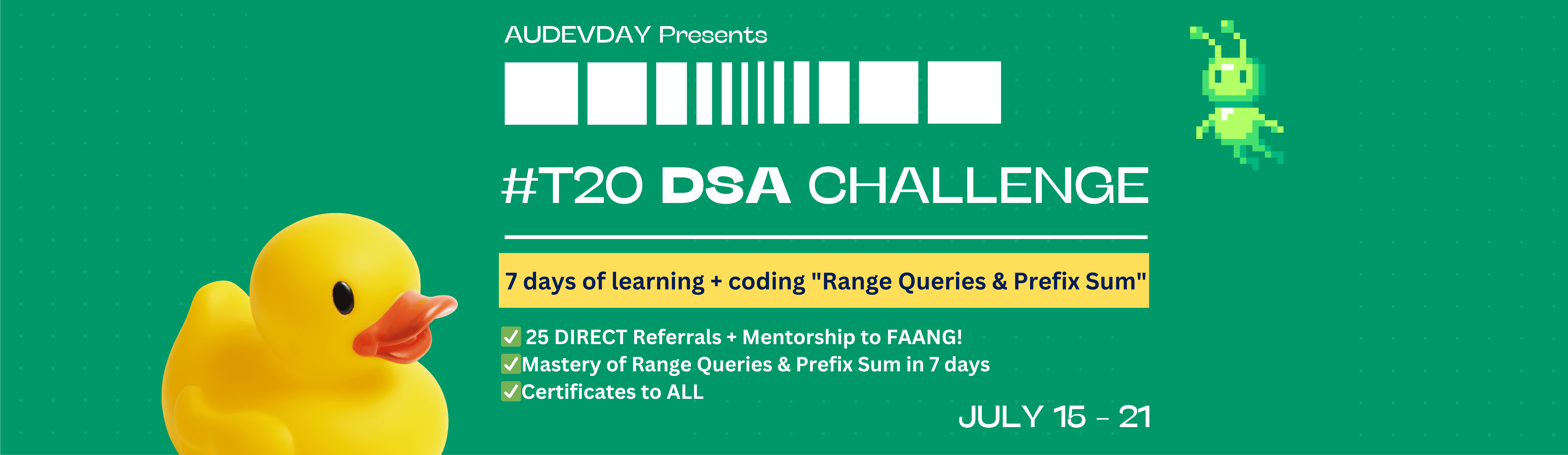 7-days of learning+coding "Range Queries & Prefix Sum" || T20DSAChallenge!