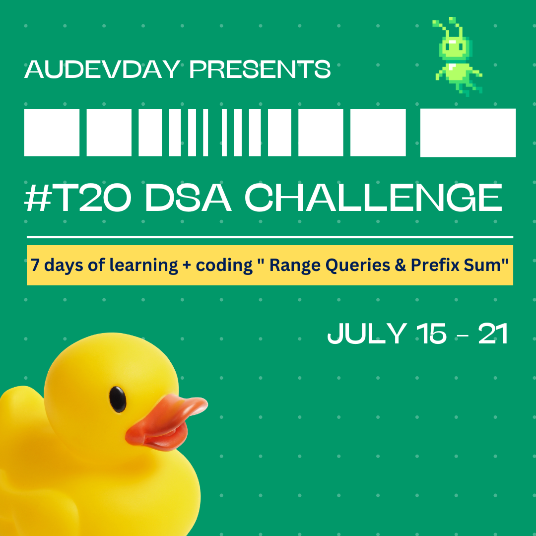 7-days of learning+coding "Range Queries & Prefix Sum" || T20DSAChallenge!