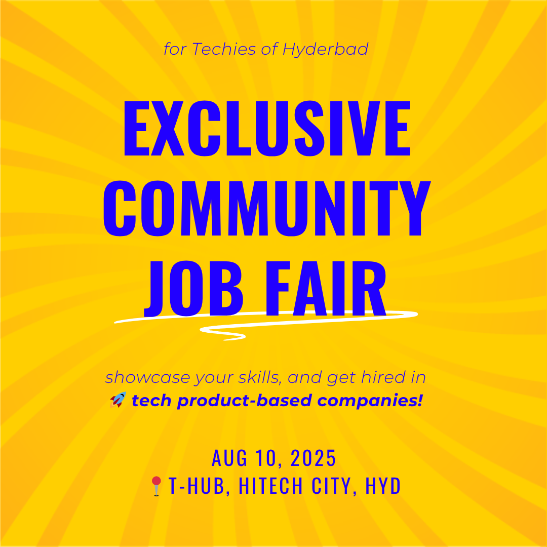 Exclusive Community Job Fair at T-Hub!