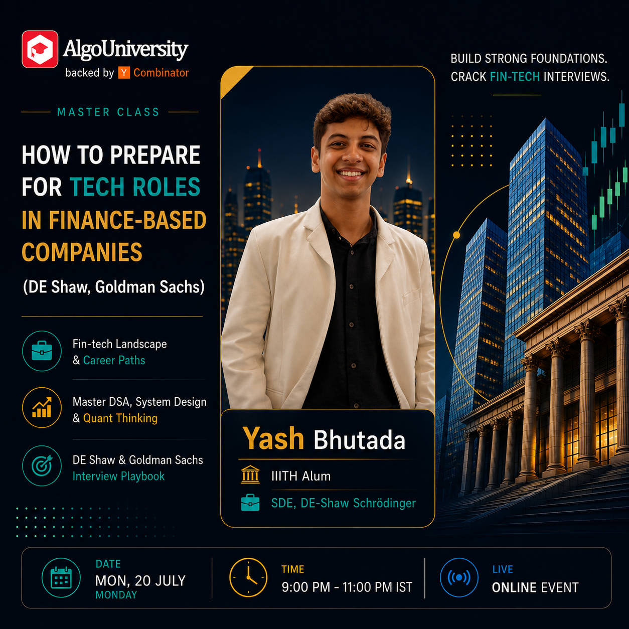 How to  Prepare for Tech Roles in Finance-Based Companies (DE Shaw, Goldman Sachs)